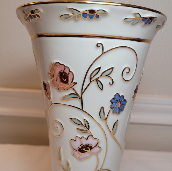 Lenox Accents Lenox Gilded Garden 9 Vase Floral Design With Gold